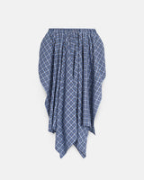 Plaid Boxer Skirt [Blue]