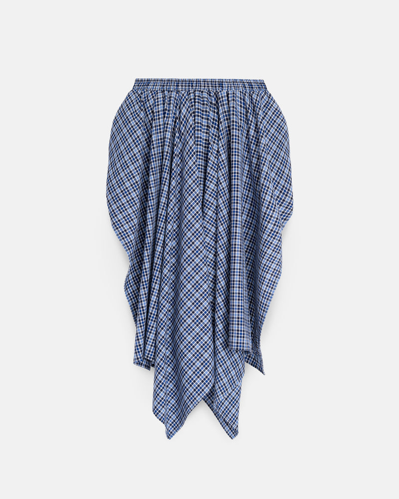 Plaid Boxer Skirt [Blue]